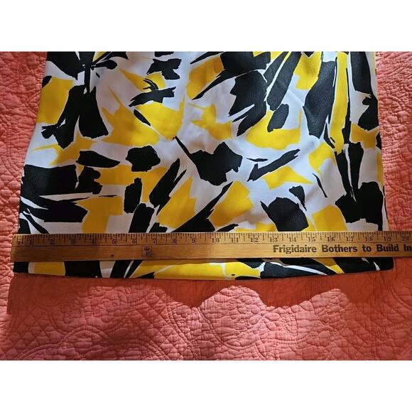 Ronni Nicole Sheath Dress Size 8 Green Black White Abstract Floral Print - Picture 4 of 8